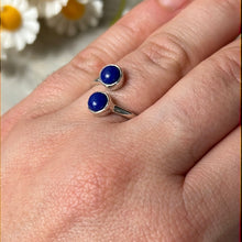 Load image into Gallery viewer, Adjustable Lapis 925 Sterling Silver Ring
