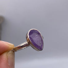 Load image into Gallery viewer, Brandberg Amethyst Facet - RARE 925 Sterling Silver Ring -  Size P 1/2
