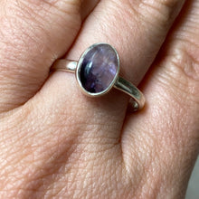 Load image into Gallery viewer, Blue John UK Fluorite Ring Size R1/2 - S 925 Silver
