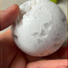 Load image into Gallery viewer, Snow Druzy White Agate Sphere
