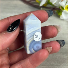 Load image into Gallery viewer, Small Blue Lace Agate obelisk Tower Point
