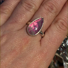 Load image into Gallery viewer, Pink Moonstone 925 Silver Ring -  Size P 1/2
