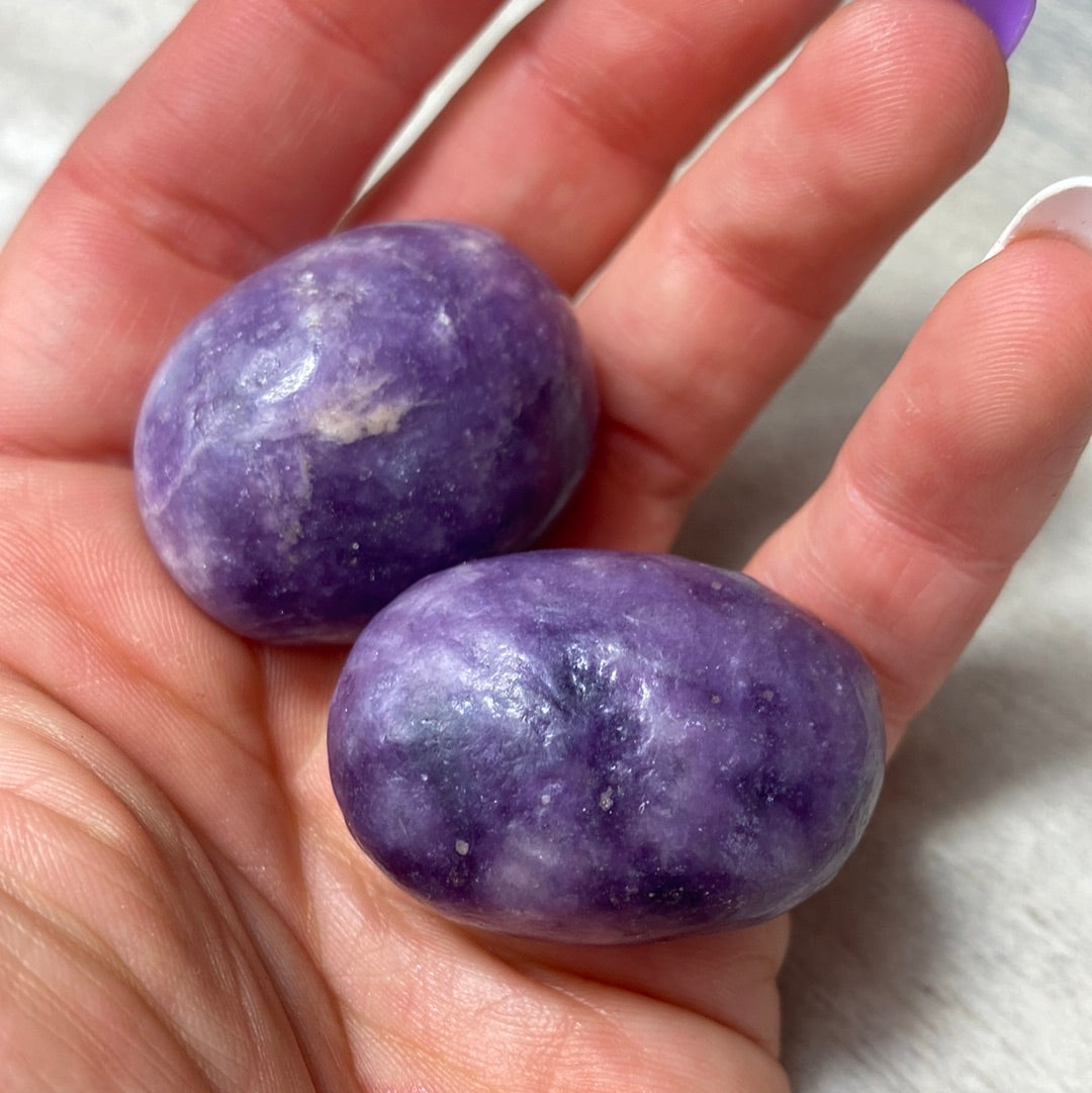 Lepidolite large tumble tumblestone stone