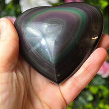 Load image into Gallery viewer, AA Rainbow Obsidian Large Heart
