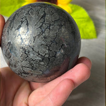 Load image into Gallery viewer, Nipomo - Marcascite Agate Sphere 68mm
