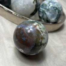 Load image into Gallery viewer, Moss Agate Sphere 60mm
