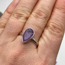 Load image into Gallery viewer, Brandberg Amethyst Facet - RARE 925 Sterling Silver Ring -  Size P 1/2
