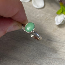 Load image into Gallery viewer, Chrysoprase 925 Sterling Silver Ring -  Size P 1/2
