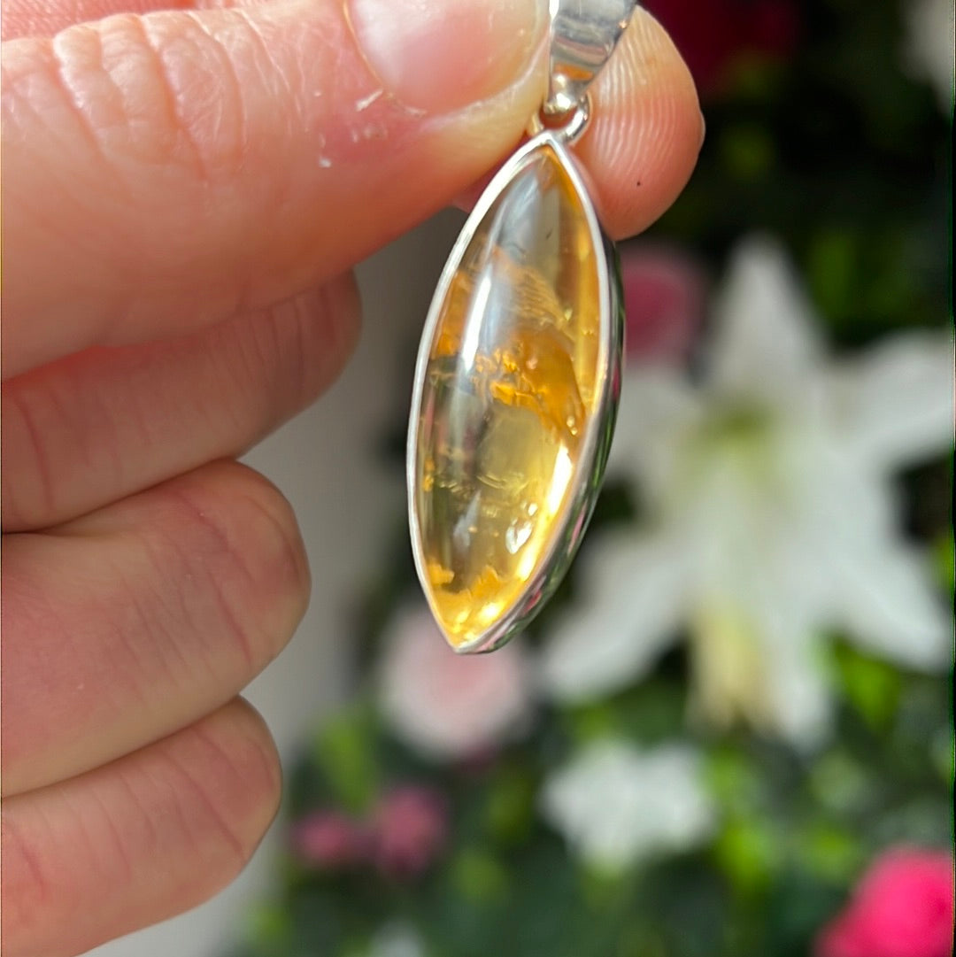 Citrine 925 Sterling Silver Pendant