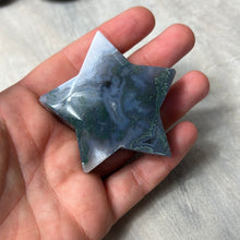Load image into Gallery viewer, Moss Agate Puff Chunky Star
