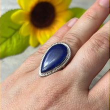 Load image into Gallery viewer, AA Lapis 925 Sterling Silver Ring -  Size L 1/2
