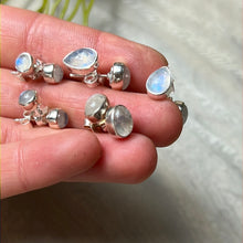 Load image into Gallery viewer, Rainbow Moonstone 925 Sterling Studs Earrings
