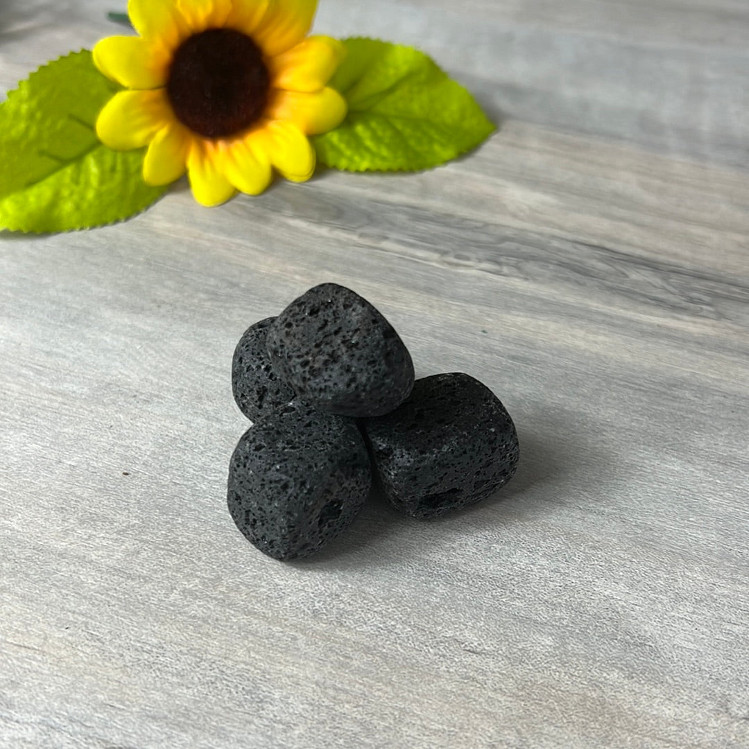 Black Lava Stone - tumble tumblestone