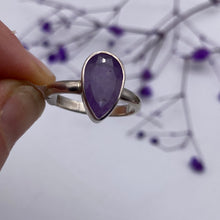 Load image into Gallery viewer, Brandberg Amethyst Facet - RARE 925 Sterling Silver Ring -  Size P 1/2
