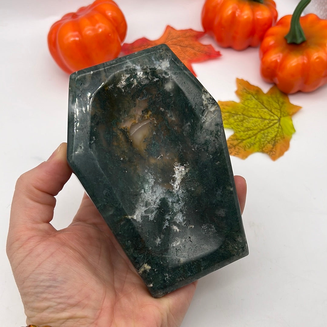 Coffin Bowl Moss Agate