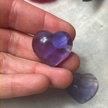 Load image into Gallery viewer, Purple Fluorite Cab Cabochon Heart
