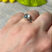 Load image into Gallery viewer, Aquamarine 925 Silver Ring -  Size L 1/2
