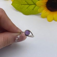 Load image into Gallery viewer, Amethyst 925 Sterling Silver Ring -  Size P - P 1/2
