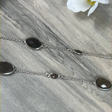 Load image into Gallery viewer, AA Facet Droplet Necklace - Smoky Quartz 925 Sterling Silver
