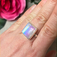 Load image into Gallery viewer, Pink Moonstone 925 Sterling Silver Ring -  Size M
