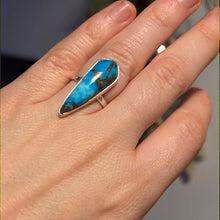 Load image into Gallery viewer, Copper Turquoise 925 Sterling Silver Ring -  Size L - L 1/2
