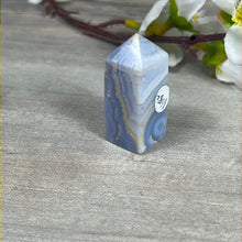 Load image into Gallery viewer, Small Blue Lace Agate obelisk Tower Point
