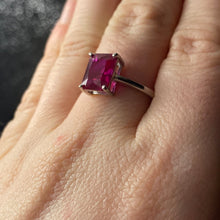 Load image into Gallery viewer, Ruby Facet 925 Silver Ring -  Size N 1/2
