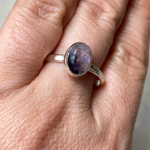 Load image into Gallery viewer, Blue John UK Fluorite Ring Size R1/2 - S 925 Silver
