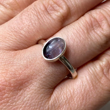 Load image into Gallery viewer, Blue John UK Fluorite Ring Size R1/2 - S 925 Silver
