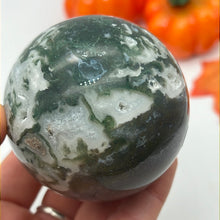 Load image into Gallery viewer, Moss Agate Sphere 60mm
