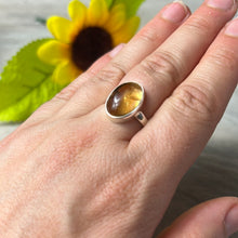 Load image into Gallery viewer, Citrine 925 Sterling Silver Ring -  Size N 1/2
