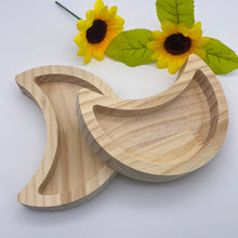 Load image into Gallery viewer, Wood Moon Dish Tray Bowl
