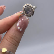 Load image into Gallery viewer, Blue John UK Fluorite Ring Size O 925 Silver
