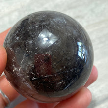 Load image into Gallery viewer, Smoky Rutile Rutilated Sphere
