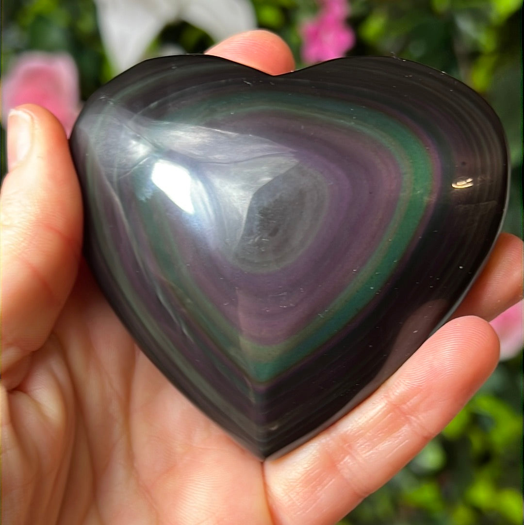 AA Rainbow Obsidian Large Heart
