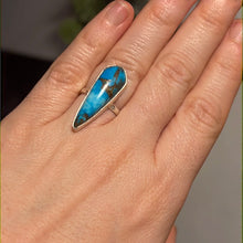 Load image into Gallery viewer, Copper Turquoise 925 Sterling Silver Ring -  Size L - L 1/2
