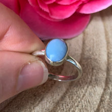 Load image into Gallery viewer, Blue Opal - Owyhe 925 Silver Ring -  Size Q
