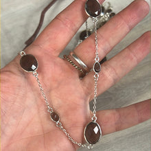 Load image into Gallery viewer, AA Facet Droplet Necklace - Smoky Quartz 925 Sterling Silver

