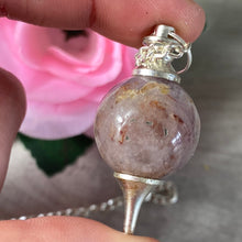 Load image into Gallery viewer, Amethyst with hematite inclusions Pendulum / Dowser
