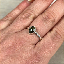 Load image into Gallery viewer, Green Tourmaline Facet 925 Silver Ring - Size L 1/2
