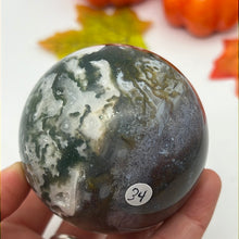 Load image into Gallery viewer, Moss Agate Sphere 60mm
