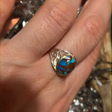 Load image into Gallery viewer, Turquoise 925 Silver Ring -  Size Q 1/2 - R
