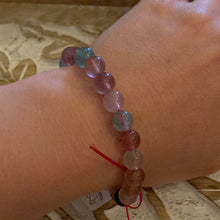 Load image into Gallery viewer, Green and Red Strawberry Aventurine Mica - 8mm Bead Bracelet

