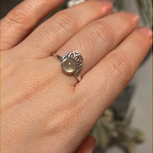 Load image into Gallery viewer, Prehnite Crown 925 Silver Ring -  Size P 1/2 - Q

