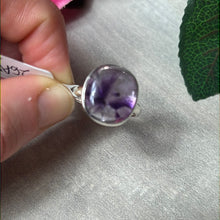 Load image into Gallery viewer, AA Amethyst 925 Sterling Silver Ring - Size P 1/2
