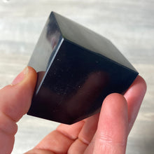 Load image into Gallery viewer, Matt Black Obsidian Cube
