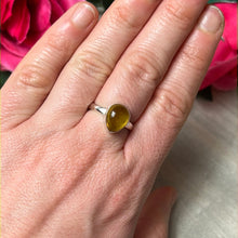 Load image into Gallery viewer, Amber 925 Sterling Silver Ring -  Size L 1/2
