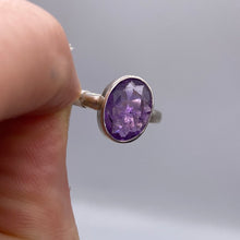 Load image into Gallery viewer, Brandberg Amethyst Facet - RARE 925 Sterling Silver Ring -  Size L 1/2
