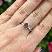 Load image into Gallery viewer, Watermelon Tourmaline Sterling Silver 925 Silver Ring - Size O
