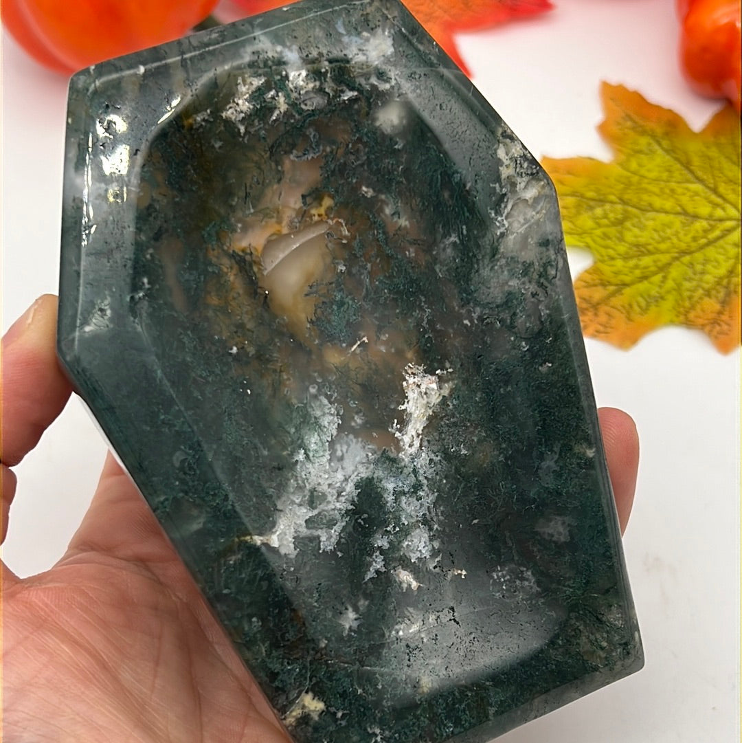 Coffin Bowl Moss Agate